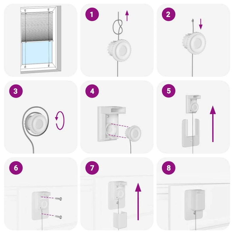 vidaXL kroku žalūzija balta 40x150 cm auduma platums 39,4 cm