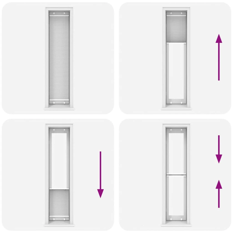 vidaXL plisēta žalūzija balta 40x200 cm auduma platums 39,4 cm