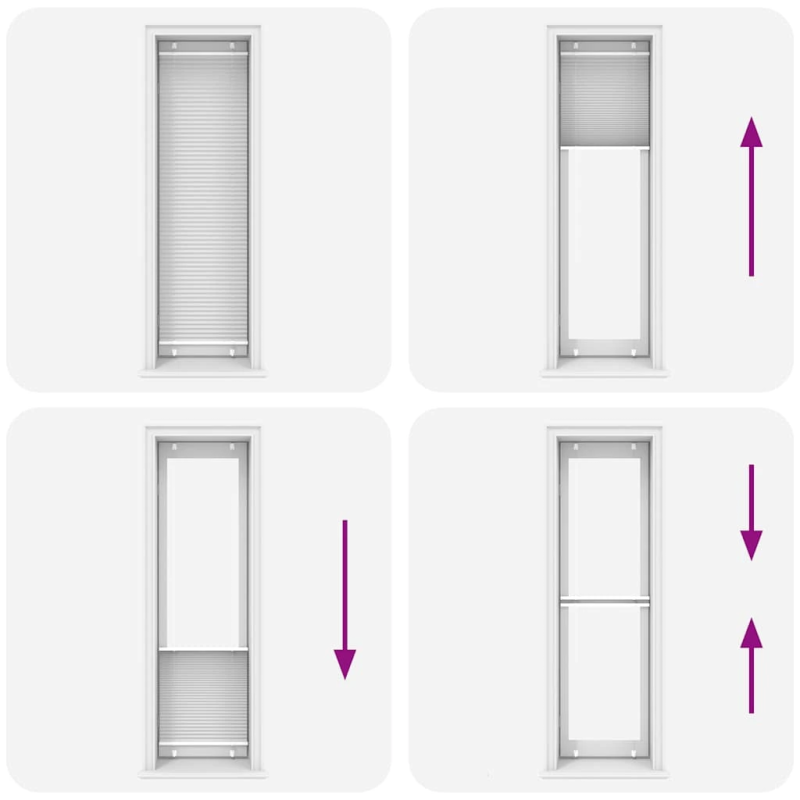 vidaXL kroku žalūzija balta 55x200 cm auduma platums 54,4 cm
