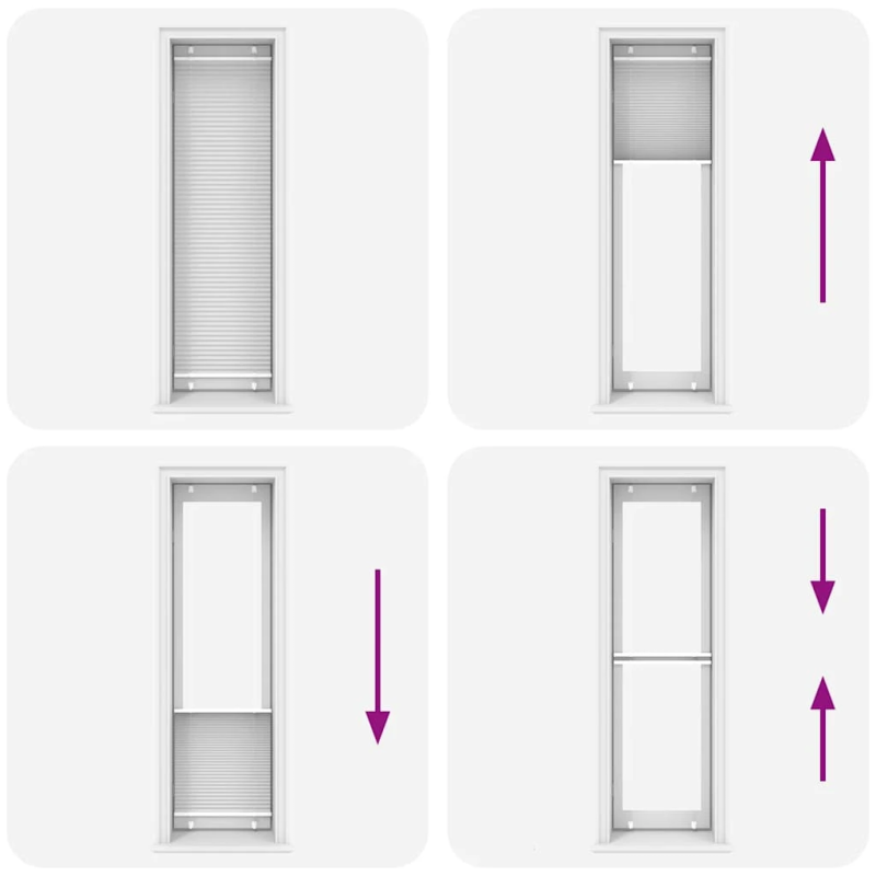vidaXL kroku žalūzija balta 65x200 cm auduma platums 64,4 cm