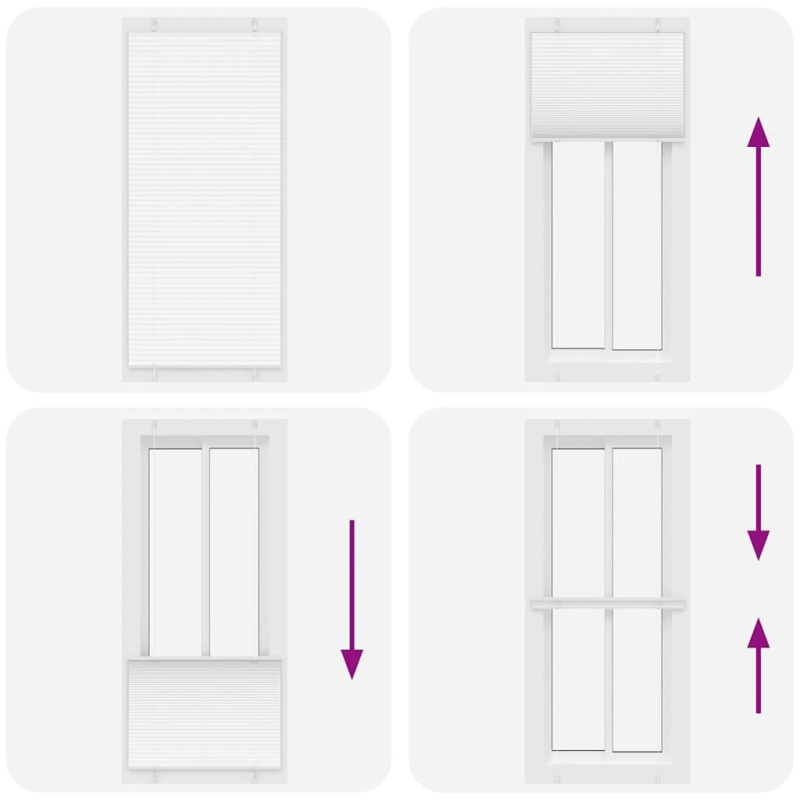 vidaXL kroku žalūzija balta 95x200 cm auduma platums 94,4 cm