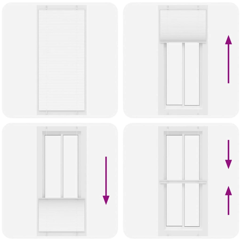 vidaXL kroku žalūzija balta 100x200 cm auduma platums 99,4 cm