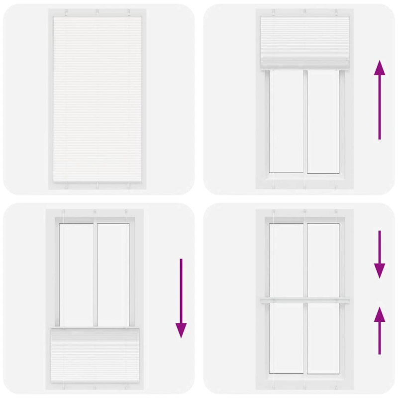 vidaXL kroku žalūzija balta 105x200 cm auduma platums 104,4 cm