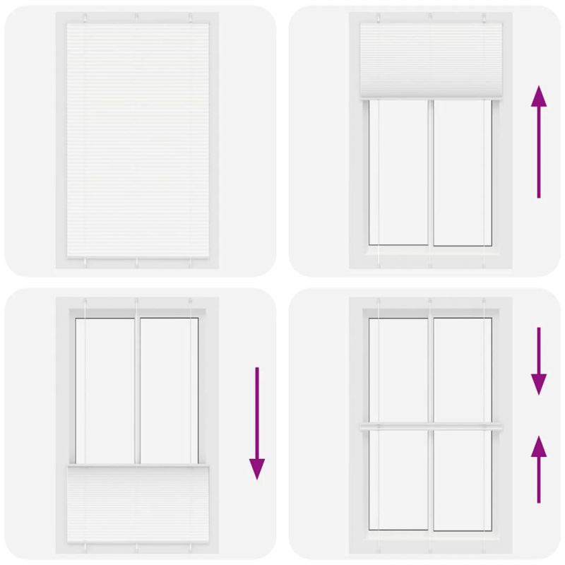 vidaXL kroku žalūzija balta 115x200 cm auduma platums 114,4 cm