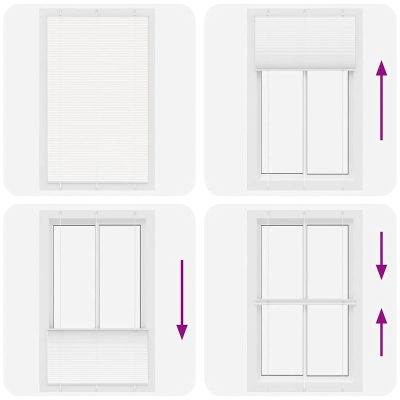 vidaXL kroku žalūzija balta 120x200 cm auduma platums 119,4 cm