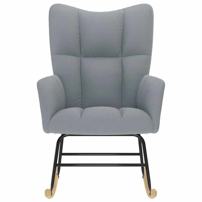 vidaXL šūpuļkrēsls, gaiši pelēks audums