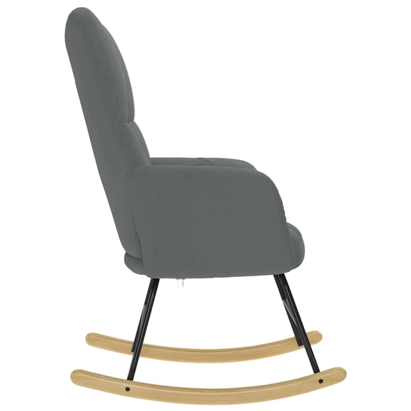 vidaXL šūpuļkrēsls, tumši pelēks audums