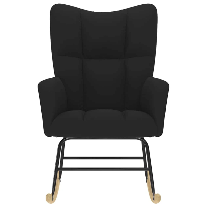 vidaXL šūpuļkrēsls, melns audums