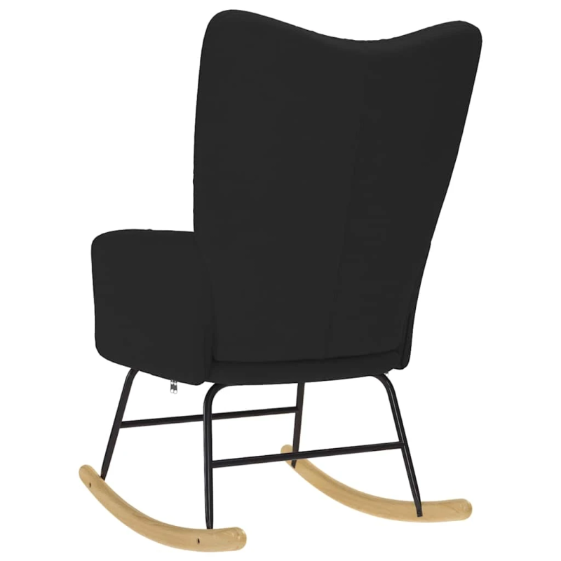 vidaXL šūpuļkrēsls, melns audums