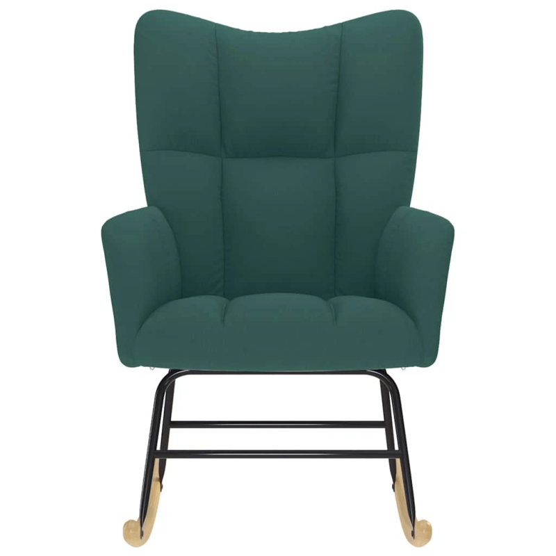 vidaXL šūpuļkrēsls, tumši zaļš audums