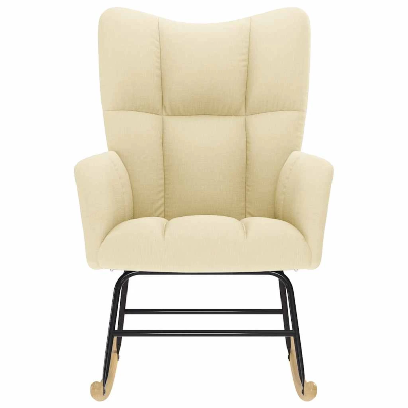 vidaXL šūpuļkrēsls, krēmkrāsas audums