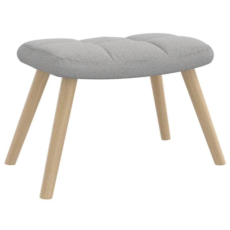vidaXL šūpuļkrēsls ar Footstool Cloud Grey audumu