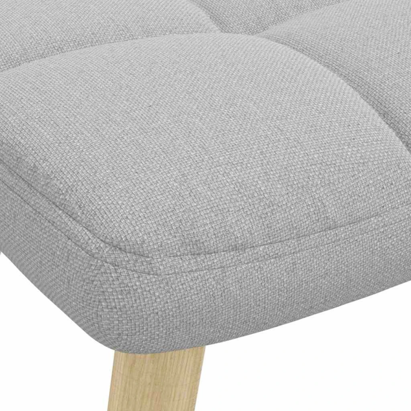 vidaXL šūpuļkrēsls ar Footstool Cloud Grey audumu
