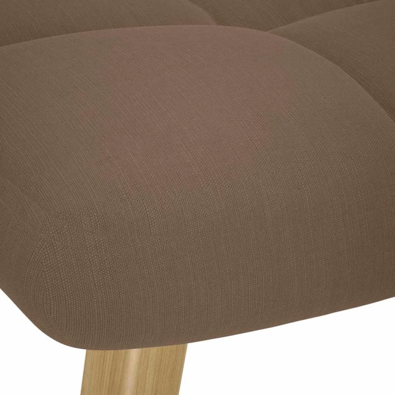 vidaXL šūpuļkrēsls ar kājsoliņu, brūns audums