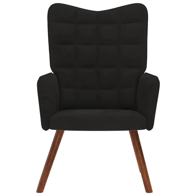 vidaXL atpūtas krēsls, melns samts