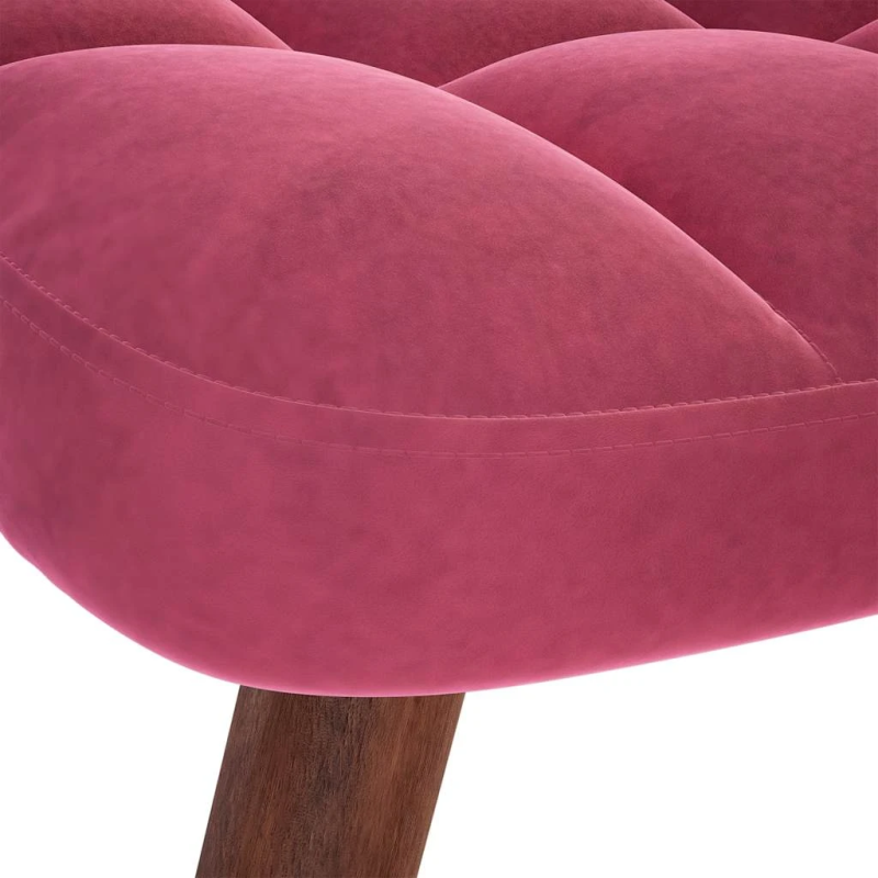 vidaXL Šūpuļkrēsls ar Stool Wine Red Velvet