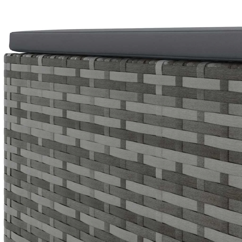 vidaXL 4-daļīgs dārza atpūtas mēbeļu komplekts, pelēka PE rotangpalma