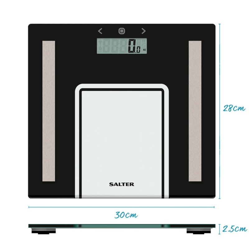 Salter 9128 BK3R Electronic Body Analyser Scale - Black