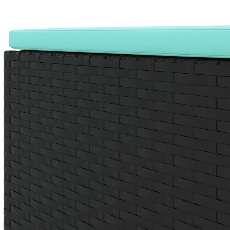 vidaXL 6-daļīgs dārza atpūtas mēbeļu komplekts, melna PE rotangpalma