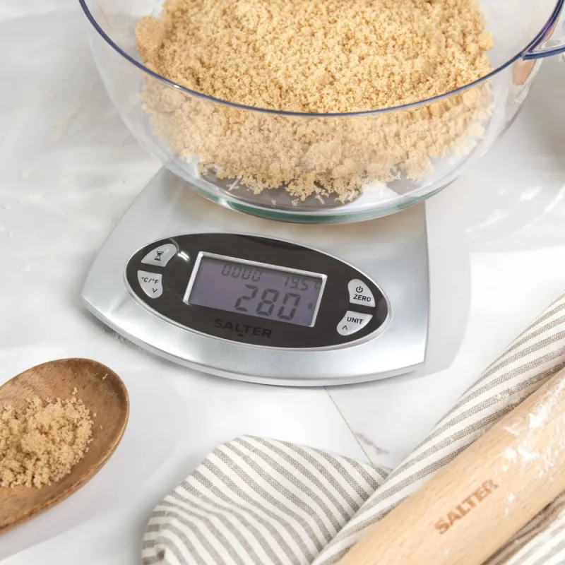 Salter 1069 SVDR 5KG Electronic Kitchen Scale - Silver