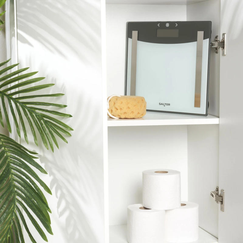 Salter 9137 SVWH3REU16 Silver White Glass Analyser Scale