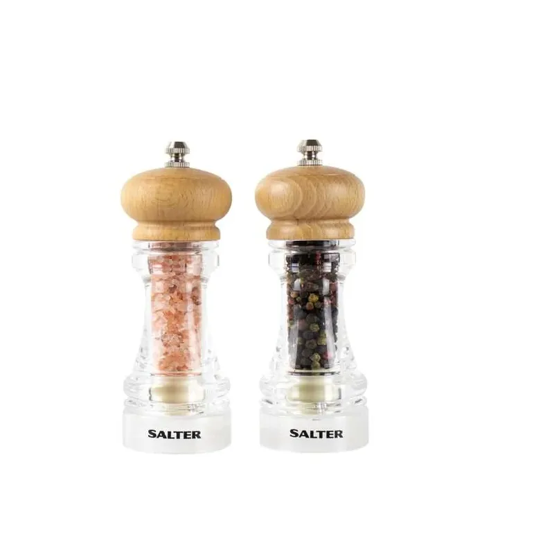 Salter 7607 WDXR Beech Wood Mills Twin