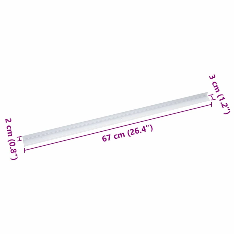 vidaXL Pakāpienu malu profili 10 pcs Sudraba 67 x 3 x 2 cm Alumīnijs