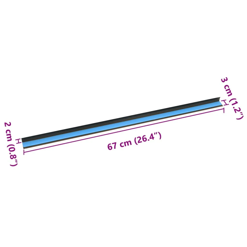 vidaXL Pakāpienu malu profili 30 pcs Brūna 67 x 3 x 2 cm Alumīnijs