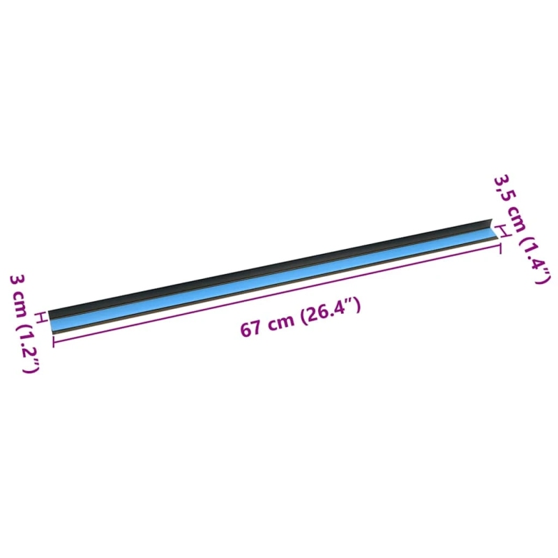 vidaXL Pakāpienu malu profili 10 pcs Brūna 67 x 3.5 x 3 cm Alumīnijs