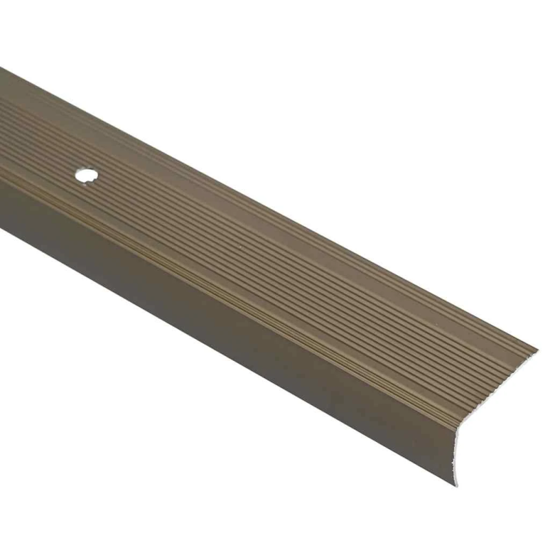 vidaXL Pakāpienu malu profili 30 pcs Brūna 67 x 3.5 x 3 cm Alumīnijs