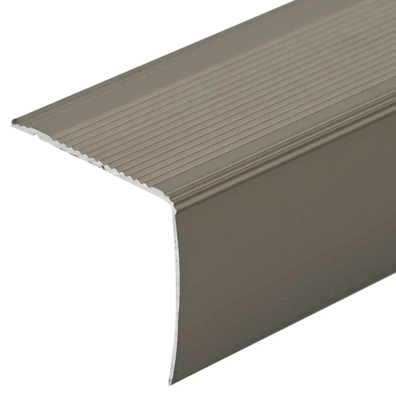 vidaXL Pakāpienu malu profili 10 pcs šampanieša 67 x 3.5 x 3 cm