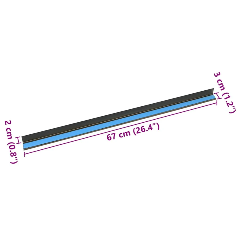 vidaXL Pakāpienu malu profili 10 pcs šampanieša 67 x 3 x 2 cm