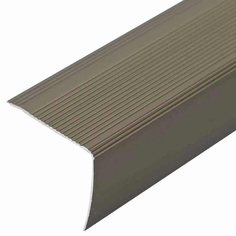 vidaXL Pakāpienu malu profili 10 pcs šampanieša 67 x 3 x 2 cm