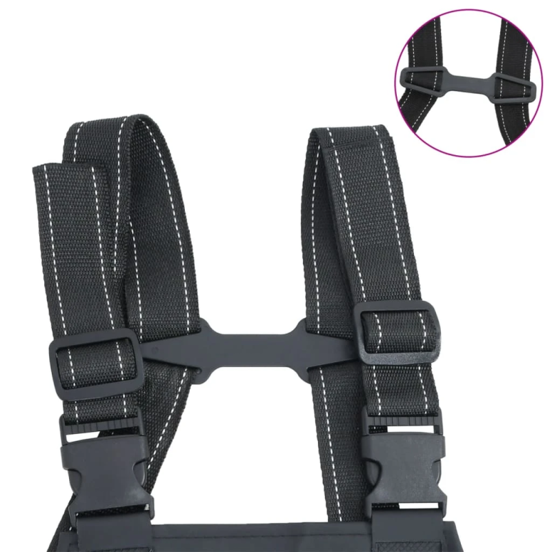 vidaXL bridējputni ar zābakiem, melni 45. izmērs