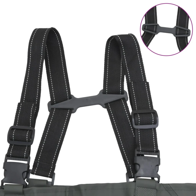 vidaXL bridējbikses ar zābakiem un jostu tumši zaļas krāsas 40. izmērs