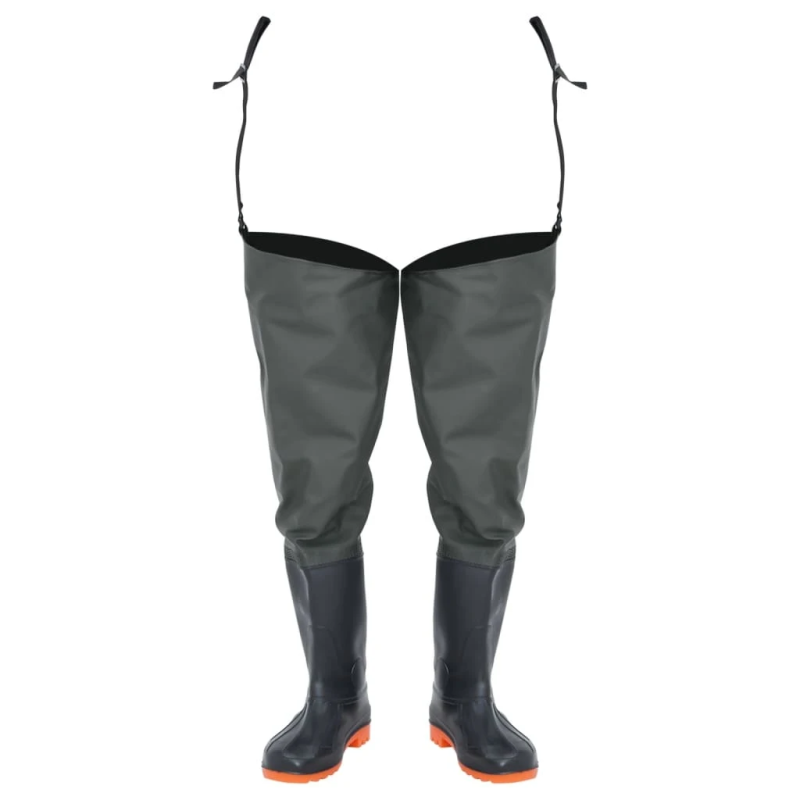 vidaXL zvejnieku zābaki, tumši zaļi, 38. izmērs