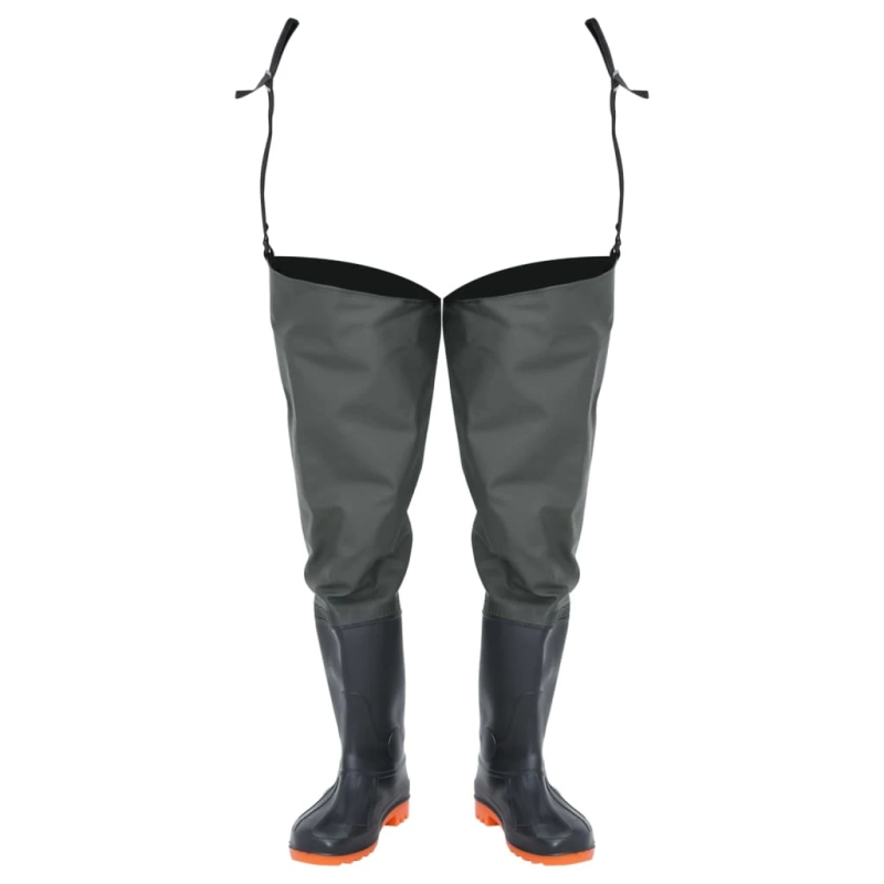 vidaXL zvejnieku zābaki, tumši zaļi, 39. izmērs