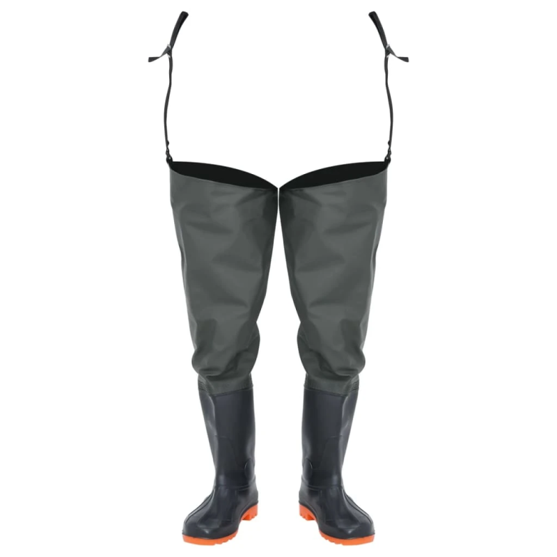 vidaXL zvejnieku zābaki, tumši zaļi, 41. izmērs