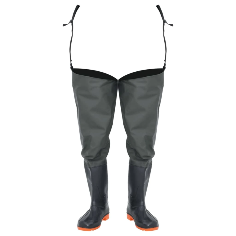 vidaXL zvejnieku zābaki, tumši zaļi, 42. izmērs