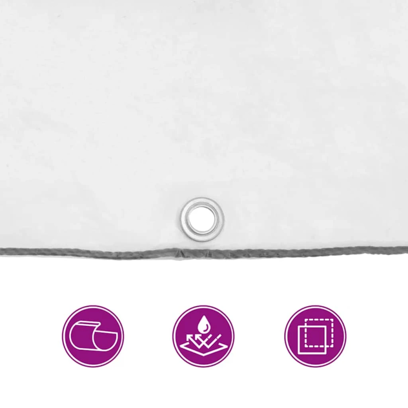 vidaXL caurspīdīgs brezents ar cilpiņām, 3x4 m, polietilēns