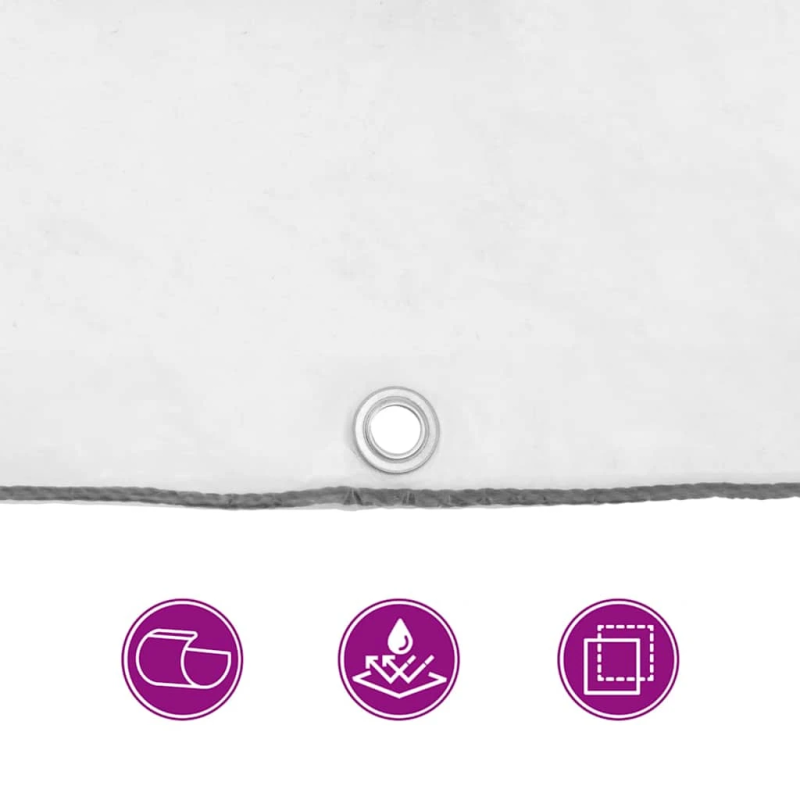 vidaXL Caurspīdīgs brezents ar cilpām 3x5 m Polietilēns