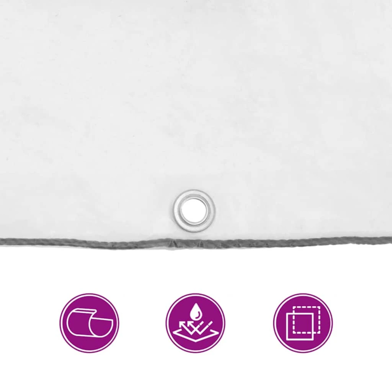 vidaXL Caurspīdīgs brezents ar cilpām 3x8 m Polietilēns