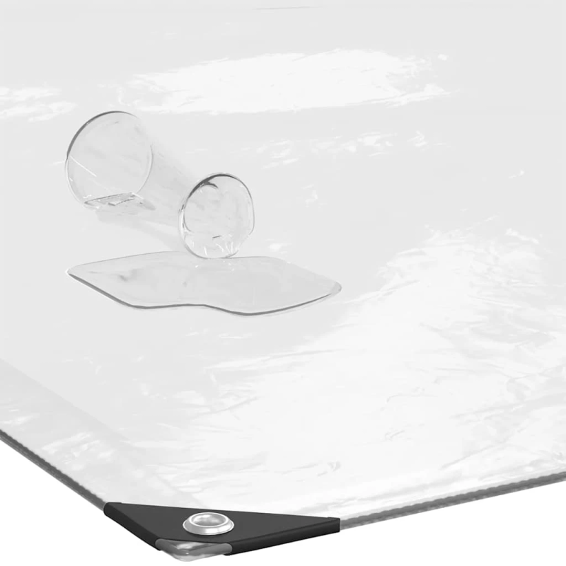 vidaXL Caurspīdīgs Brezents ar cilpām 8x10 m Polietilēns