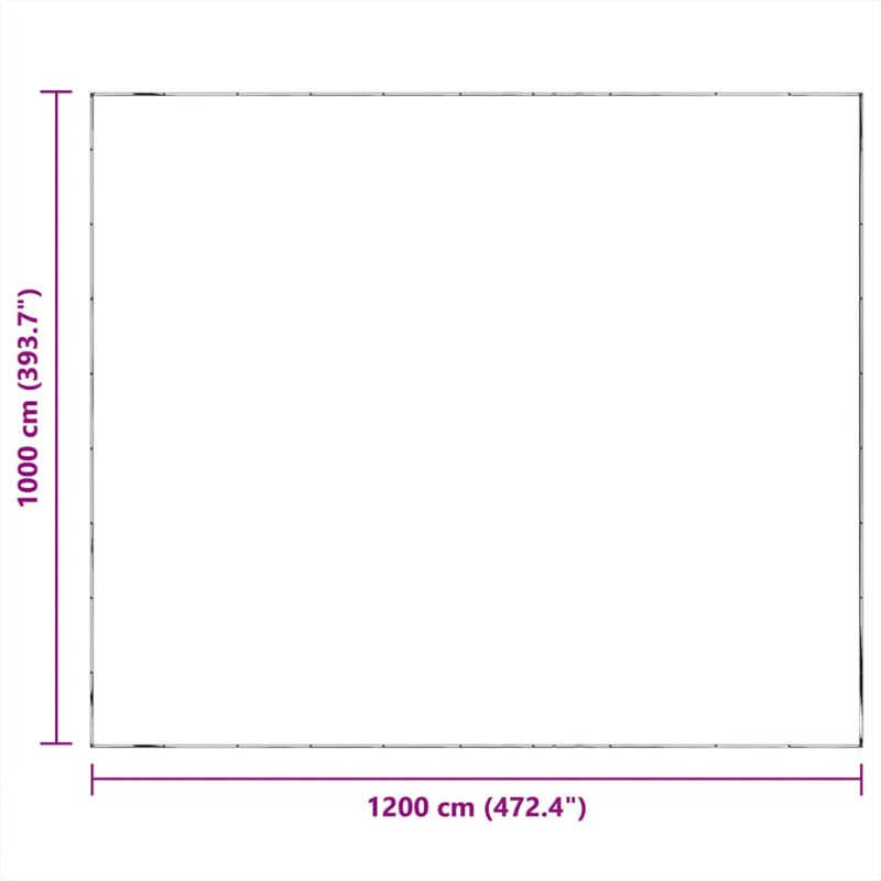 vidaXL Caurspīdīgs brezents ar cilpām 10x12 m Polietilēns