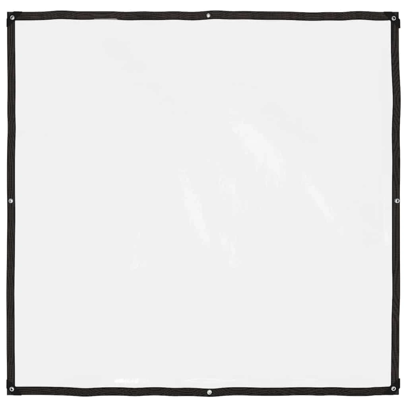 vidaXL caurspīdīgs brezents ar cilpiņām, 2x2 m, polietilēns