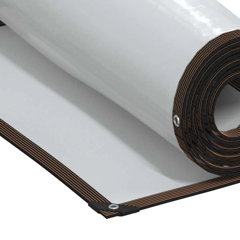 vidaXL caurspīdīgs brezents ar cilpiņām, 2x2 m, polietilēns