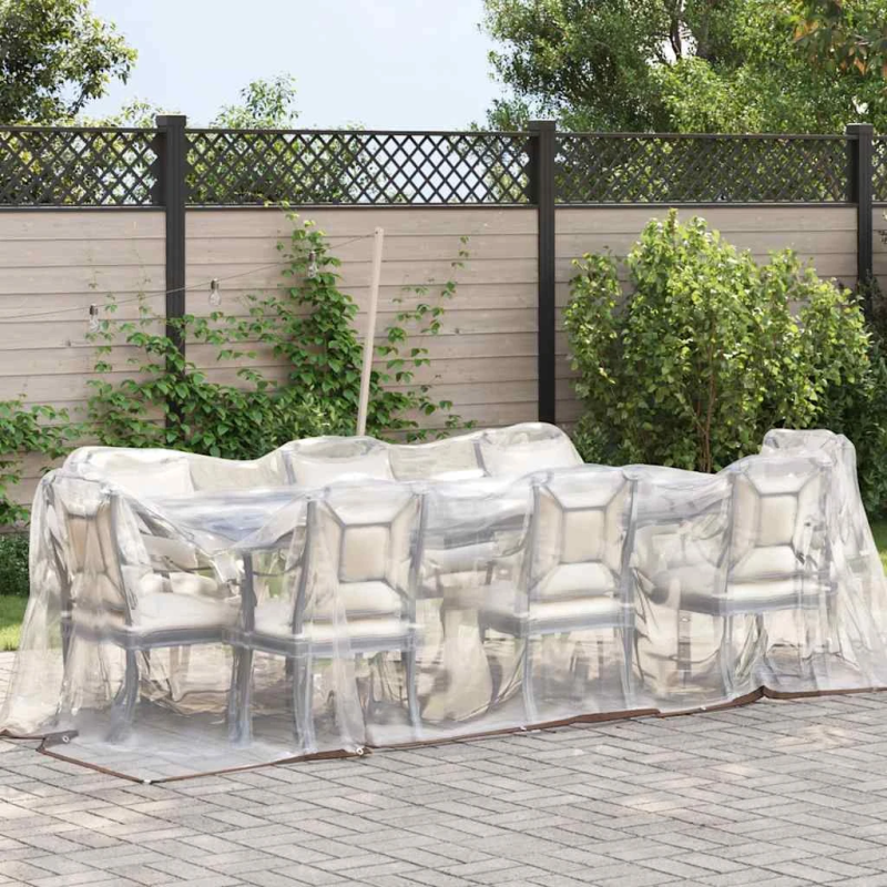 vidaXL Caurspīdīgs Brezents ar cilpām 2x4 m Polietilēns