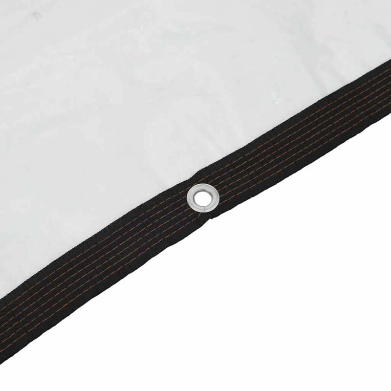 vidaXL caurspīdīgs brezents ar cilpiņām, 3x4 m, polietilēns