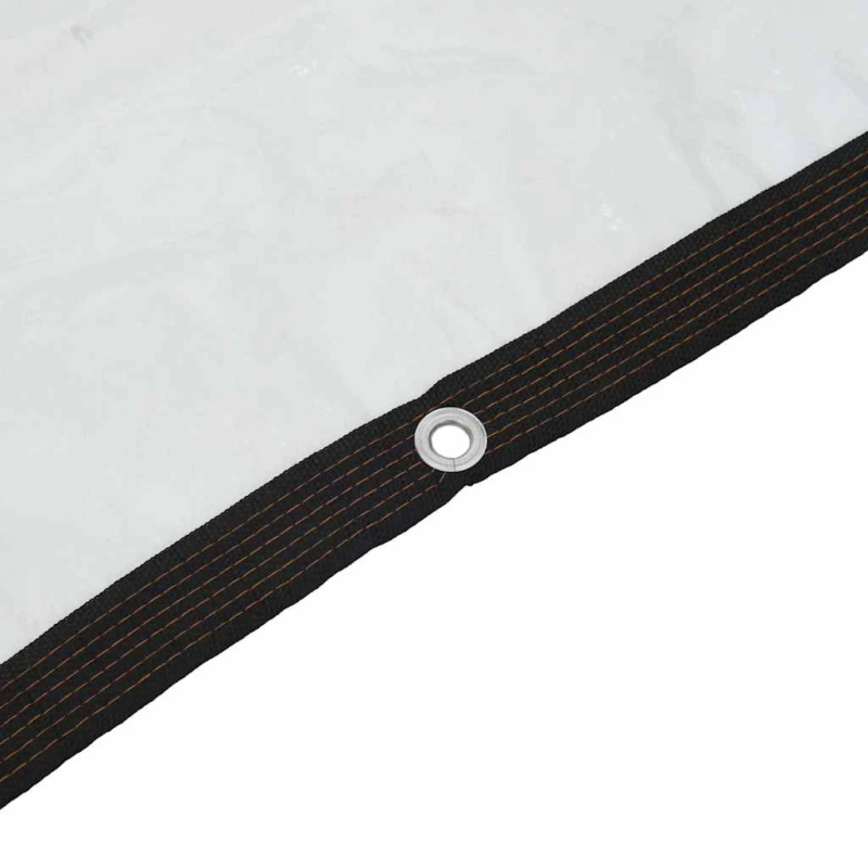 vidaXL Caurspīdīgs brezents ar cilpām 5x8 m Polietilēns