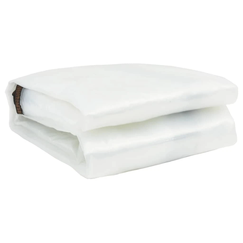 vidaXL Caurspīdīgs brezents ar cilpām 8x8 m Polietilēns